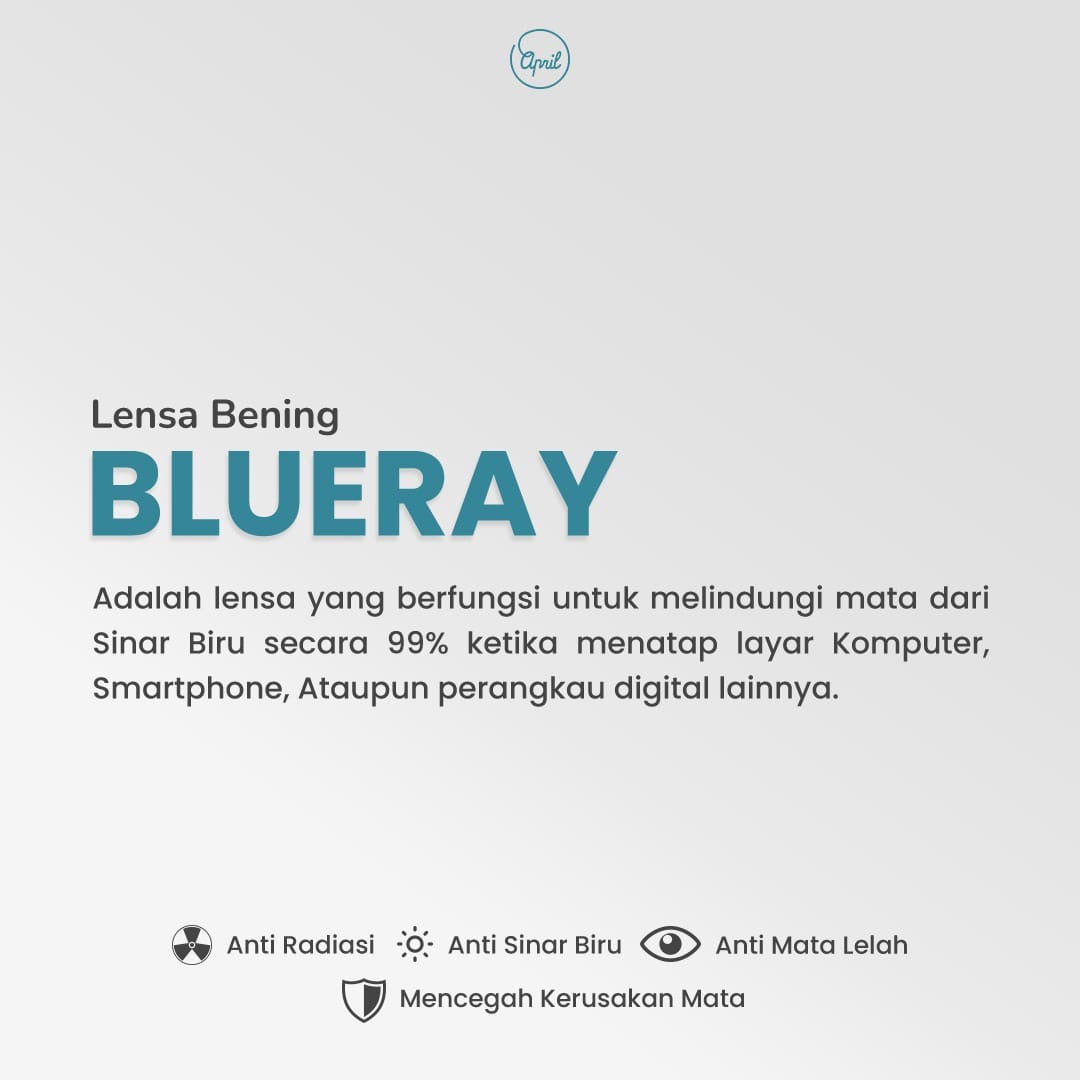 LENSA BLUERAY ANTIRADIASI