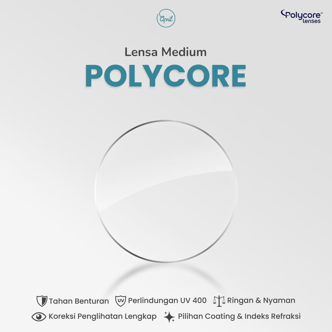 April Eyewear Lensa Polycore Bergaransi