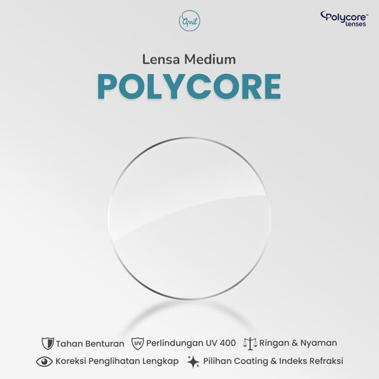 April Eyewear Lensa Polycore Bergaransi